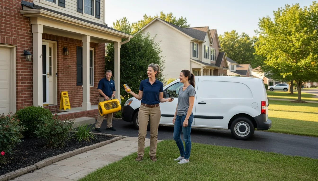 Residential water damage restoration in Highland Village, TX